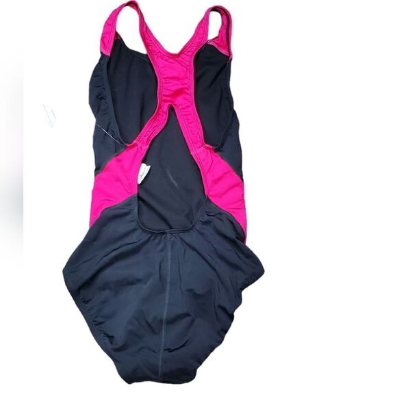 NWT Dolfin Ocean Black & Hot Pink One Piece Swimsuit - Picture 2 of 4